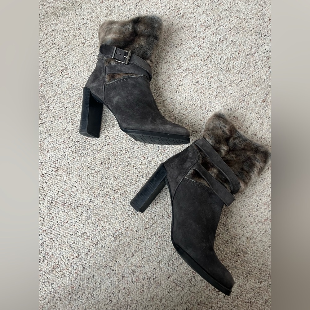 Stuart Weitzman faux fur boots